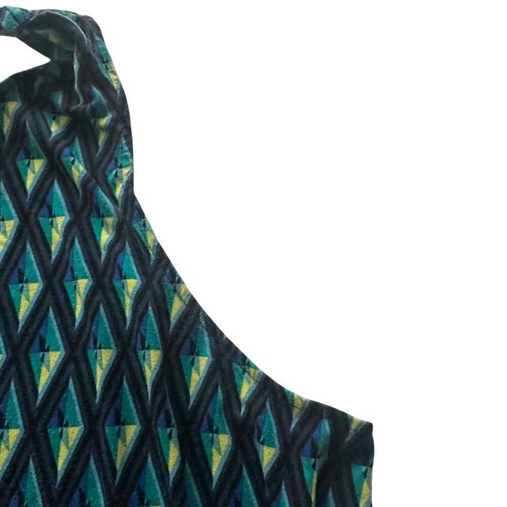 Lane Bryant Sleeveless V-Neck Diamond Print Tank Top Size 22/24 Rayon/Spandex - Picture 7 of 14
